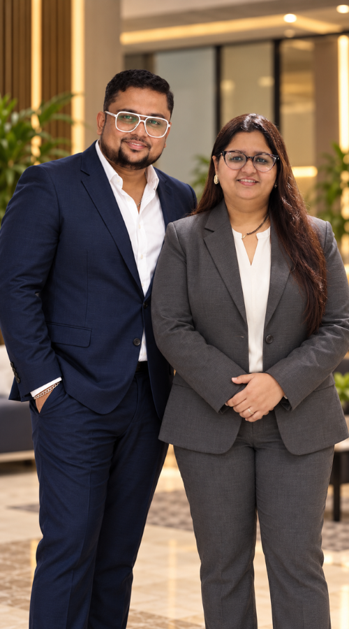 Punit Thakkar, Founder & Growth Strategist, and Karishma Thakkar, Operations & Execution Head at Prodigy Design